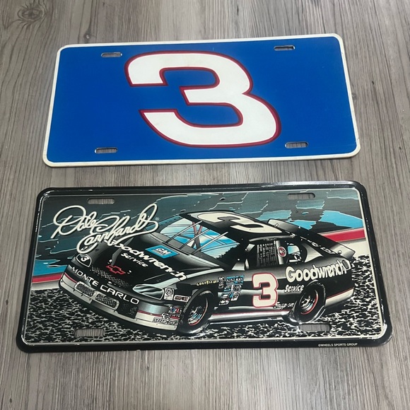 Dale Earnhardt #3 & Monte Carlo Goodwrench Vintage NASCAR License 2 Plates New 2 - Picture 1 of 4